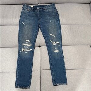 Levi's Premium Men's Slim Jeans - Distressed Blue